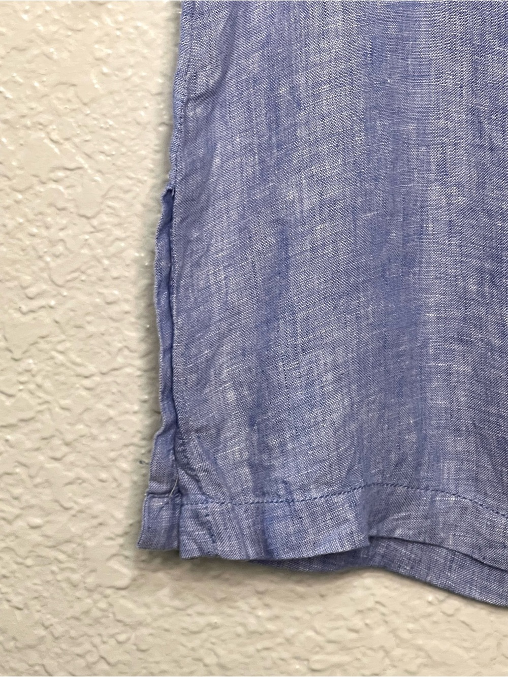 Cynthia Rowley Linen Short Sleeve Button Side Top Blue Casual Summer Blouse S - Picture 8 of 8